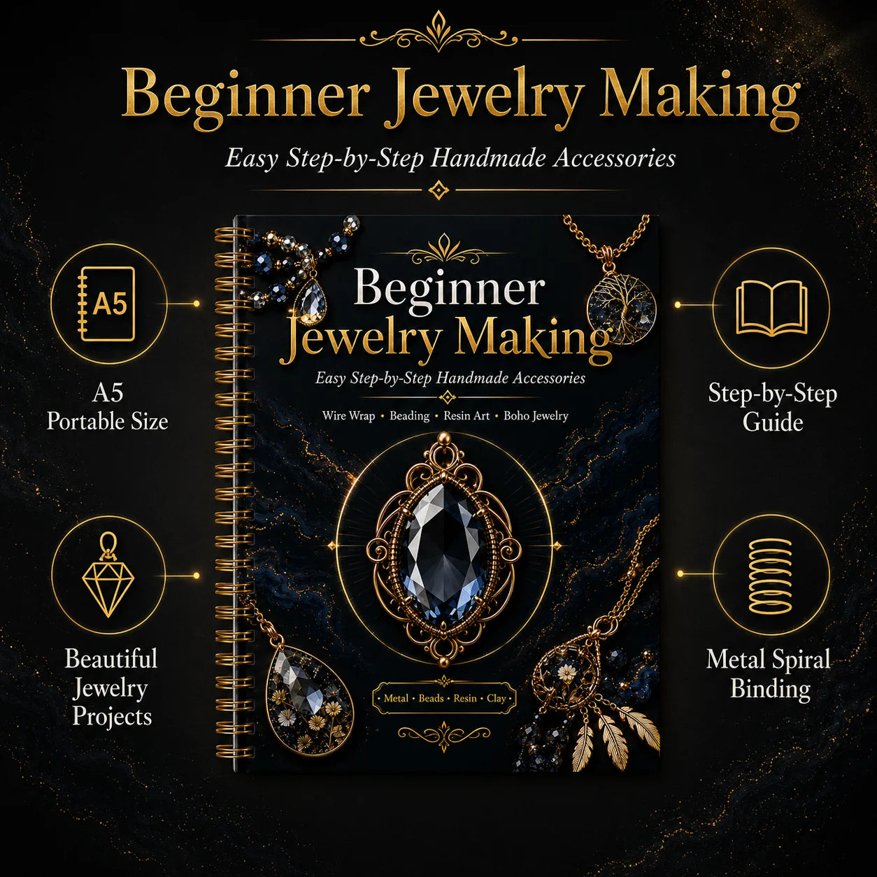 Beginner Jewelry Making A5 Spiral Guide Handmade Accessories Tutorial