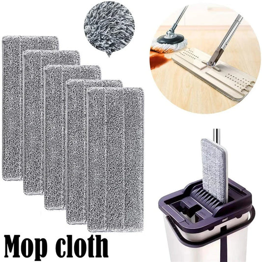 Replace Mop Head Microfiber Replacement Head Floor Cleaning Cloth Pads Flat Squeeze Hand Free Wringing Tools for Home, Kitchen Peaceful Pleasures Health and Wellness