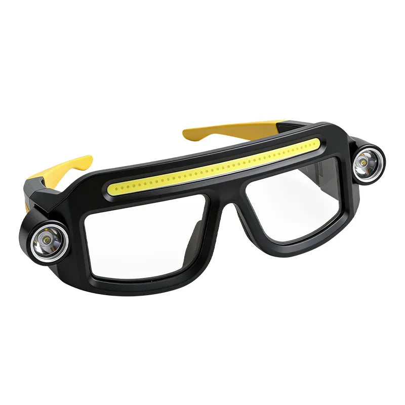 USB Rechargeable Glasses Headlamp | COB LED for Camping & Hiking Glasses Headlamp Peaceful Pleasures Health and Wellness WHITE