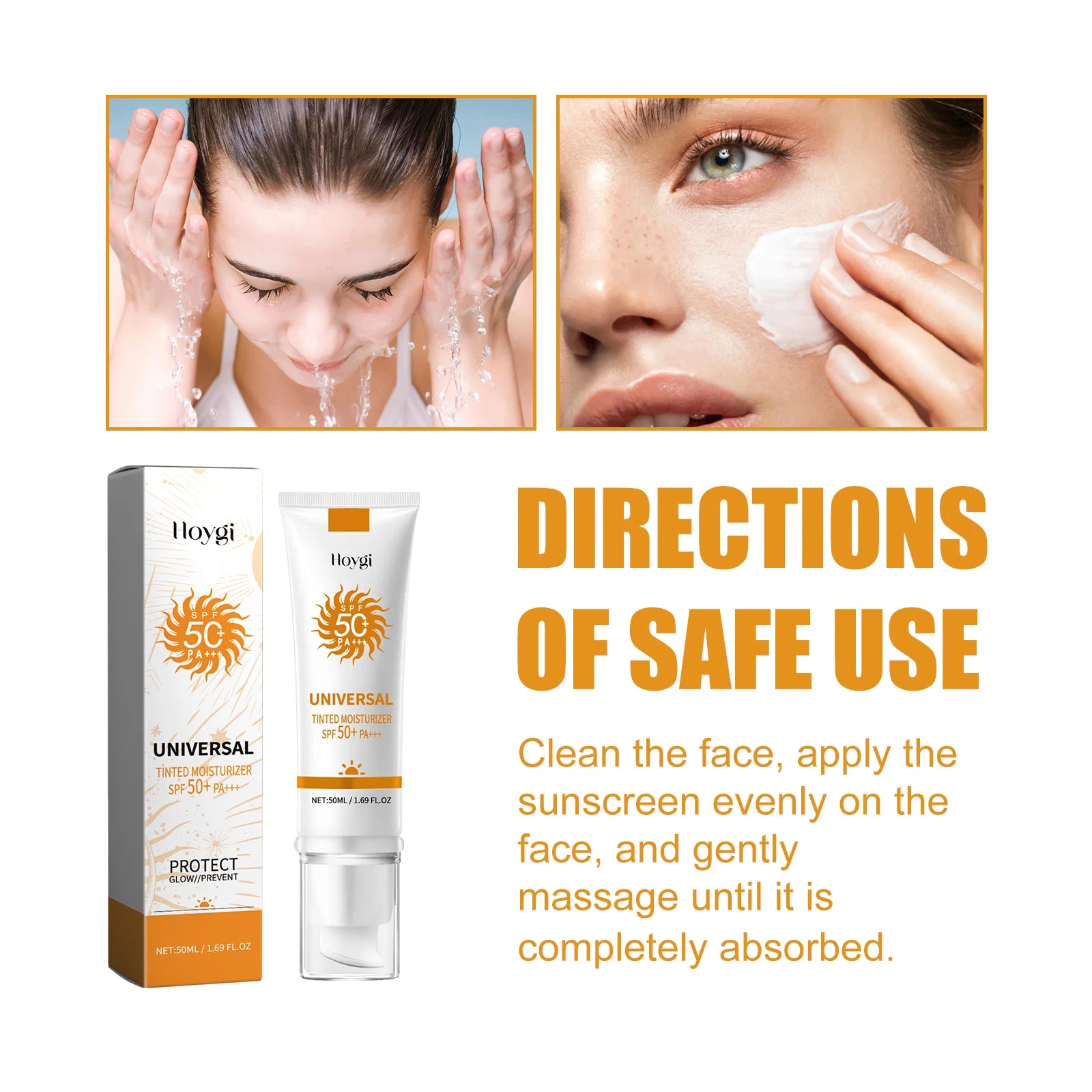 Hoygi Whitening Sunscreen for Face with SPF 50 Peaceful Pleasures Health and Wellness