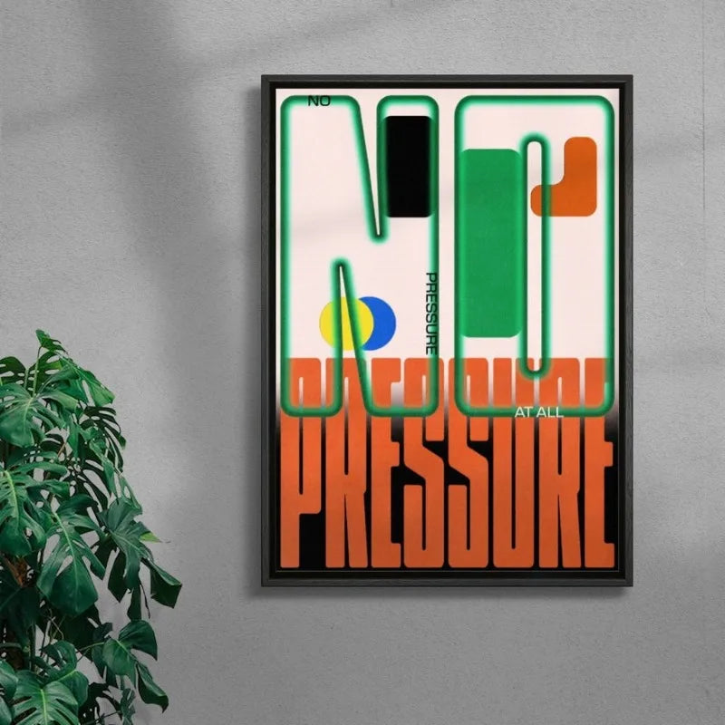 Abstract Rain Mid-Century Canvas Wall Art Print | Unframed