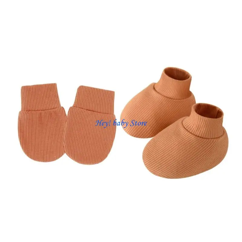 Baby Anti-Scratch Gloves & Socks Set | Newborn 0–6 Months