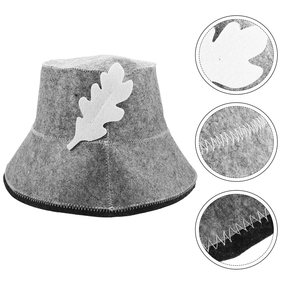 Felt Sauna Cap – Water-Absorbent Bath Hat for Men & Women