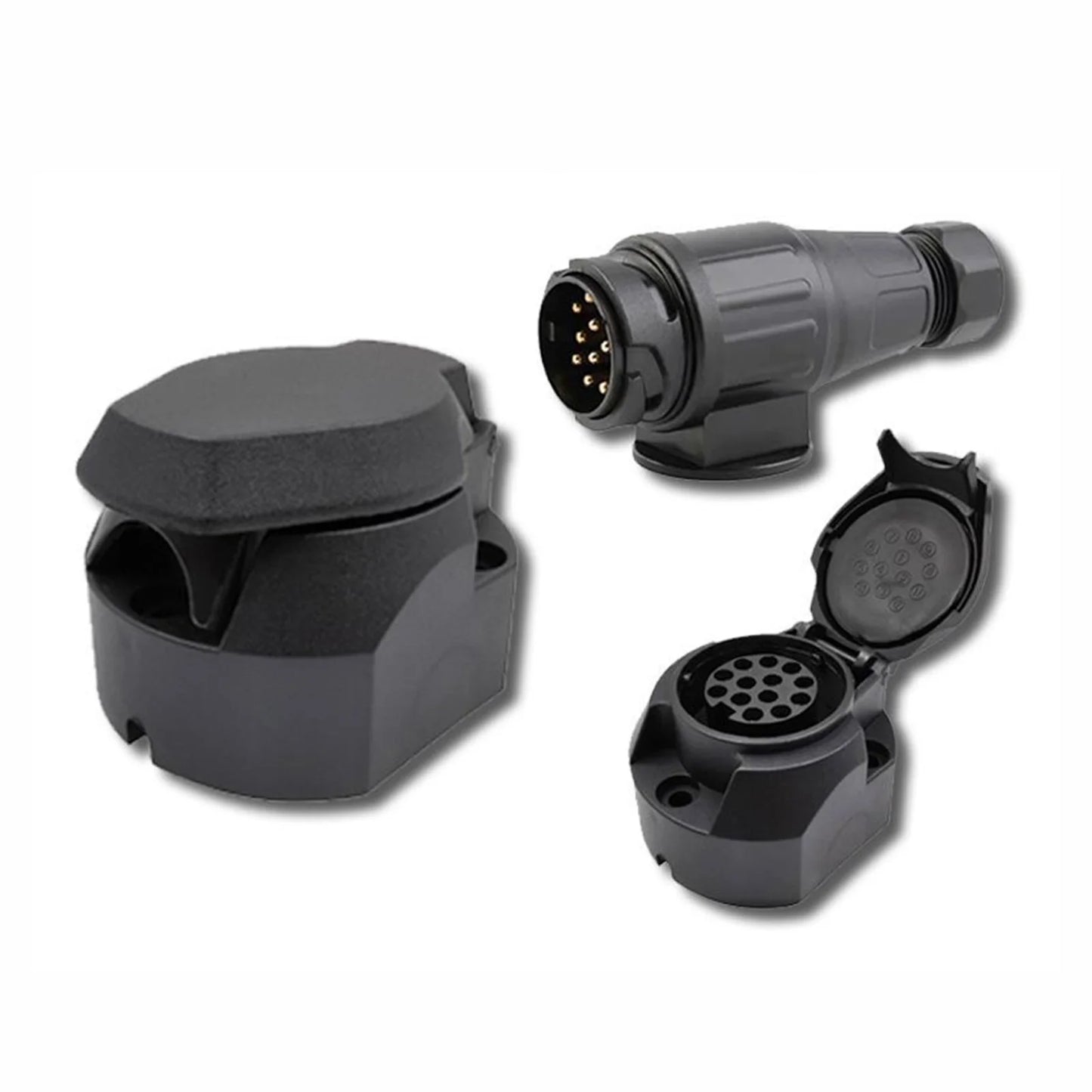 12V 13 Pin Trailer Plug Caravan Accessories Towing Socket Socket Plug Converter Caravan Trailer Electrics Plug for Car Truck RV Peaceful Pleasures Health and Wellness Plug with socket