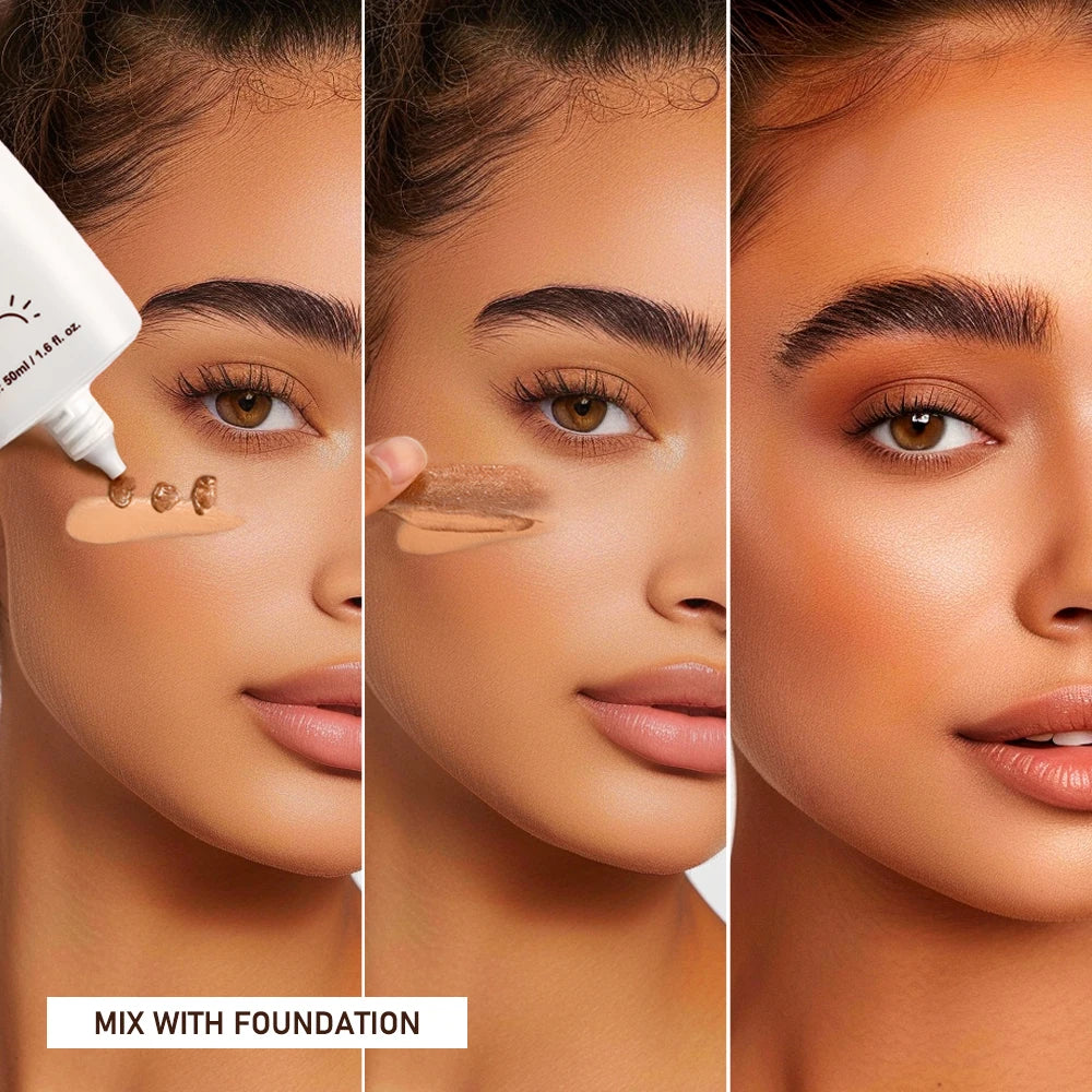 Bronzer Highlighter Drops Brightening Complexion And Contouring Facial Highlighter Mix Foundation Or Moisturizer Makeup Primer Peaceful Pleasures Health and Wellness