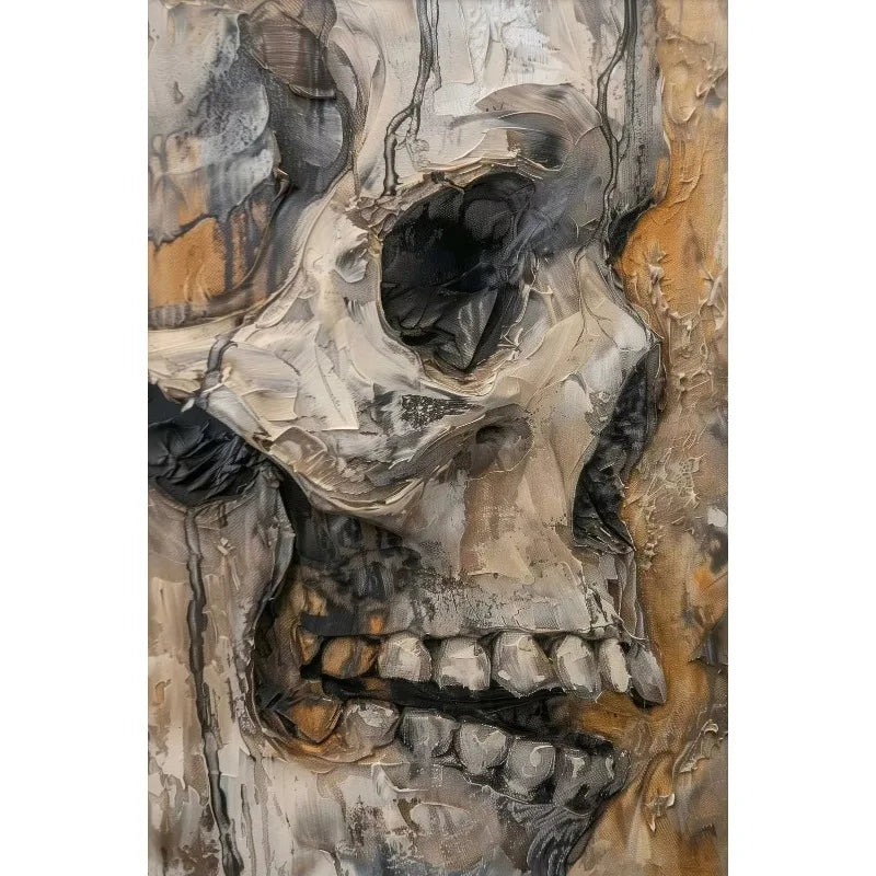 Horror Skeleton Gothic Canvas Poster | Halloween Fantasy Wall Art Gothic Canvas Poster Peaceful Pleasures Health and Wellness