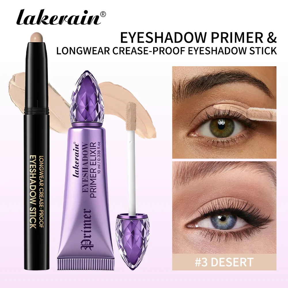 Waterproof Eyeshadow Stick & Primer Set | 11Hr Vibrant Wear