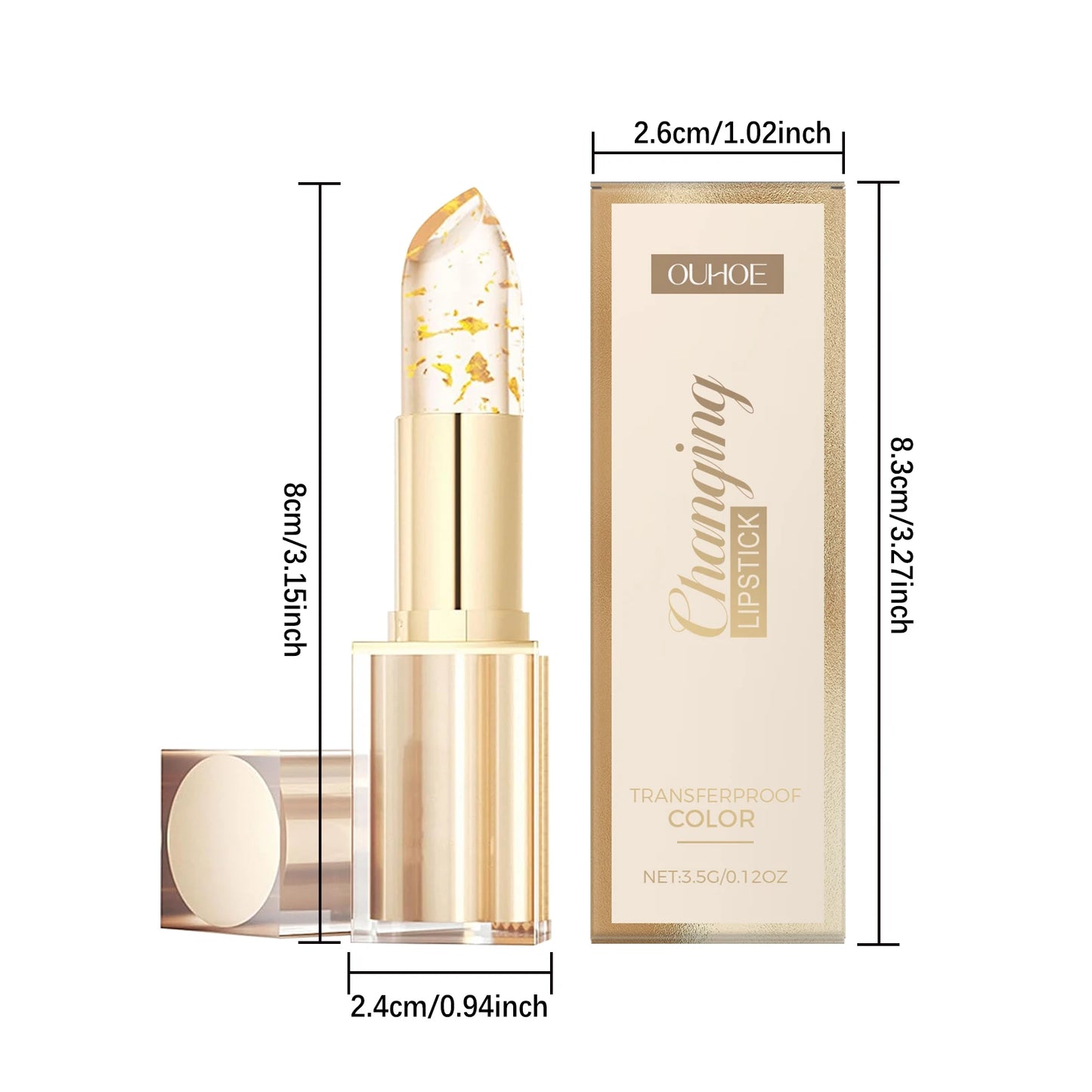 Gold Foil Color-Changing Lip Balm – Glossy & Nourishing Peaceful Pleasures Health and Wellness