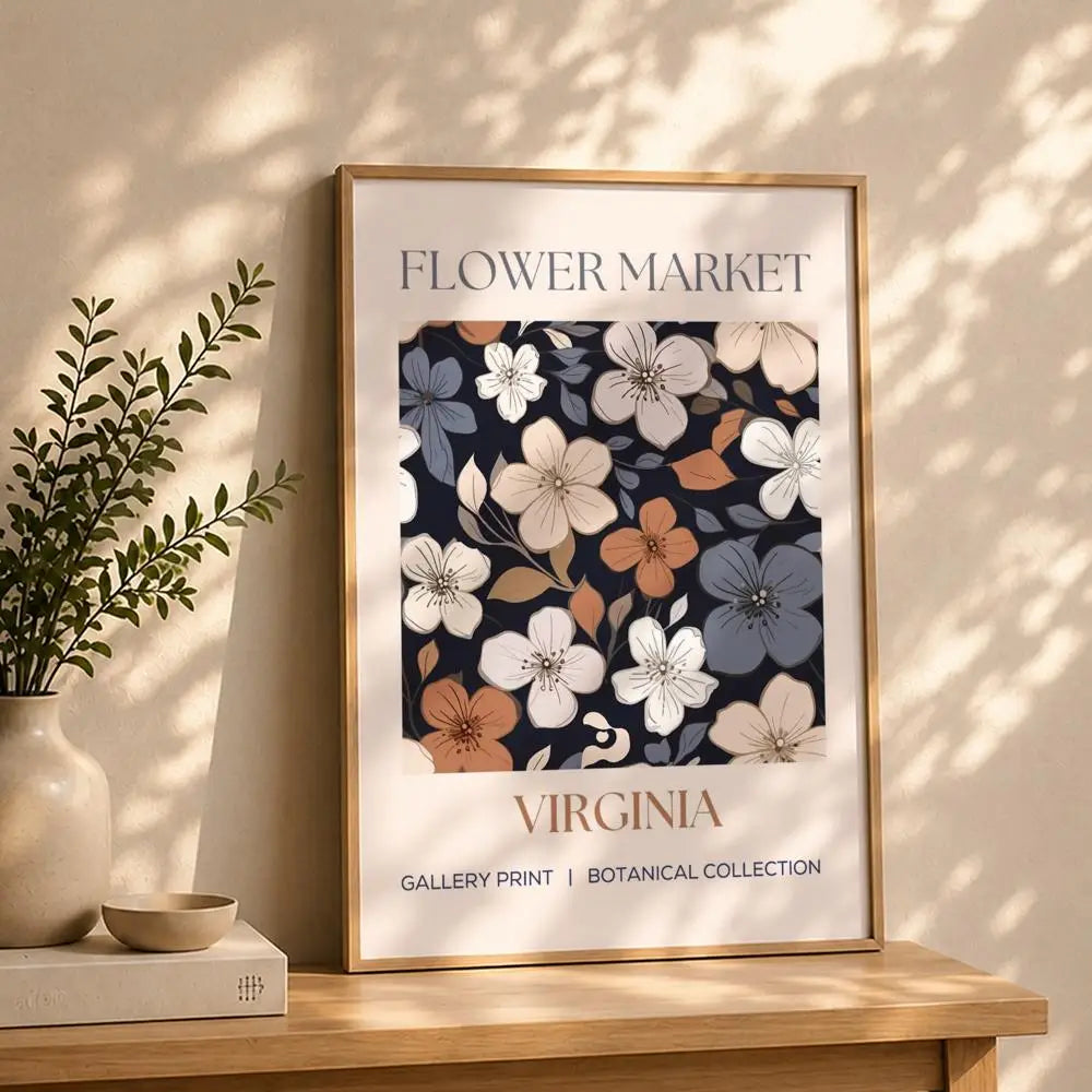 Pattern F-FlowerS Poster HD Self Adhesive Waterproof Wall Art Ideal for Home Office Dorm Bedroom Great Gift Peaceful Pleasures Health and Wellness White5 50X70cmNoframe