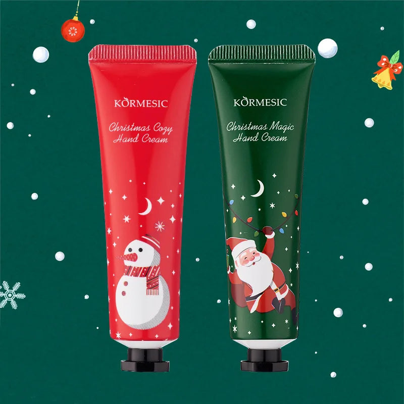 2PCS/Set Christmas Hand Cream Sets Moisturizing Refreshing Handcream Nourishing Beauty Hands Creams Skin Care Products Peaceful Pleasures Health and Wellness 1Set