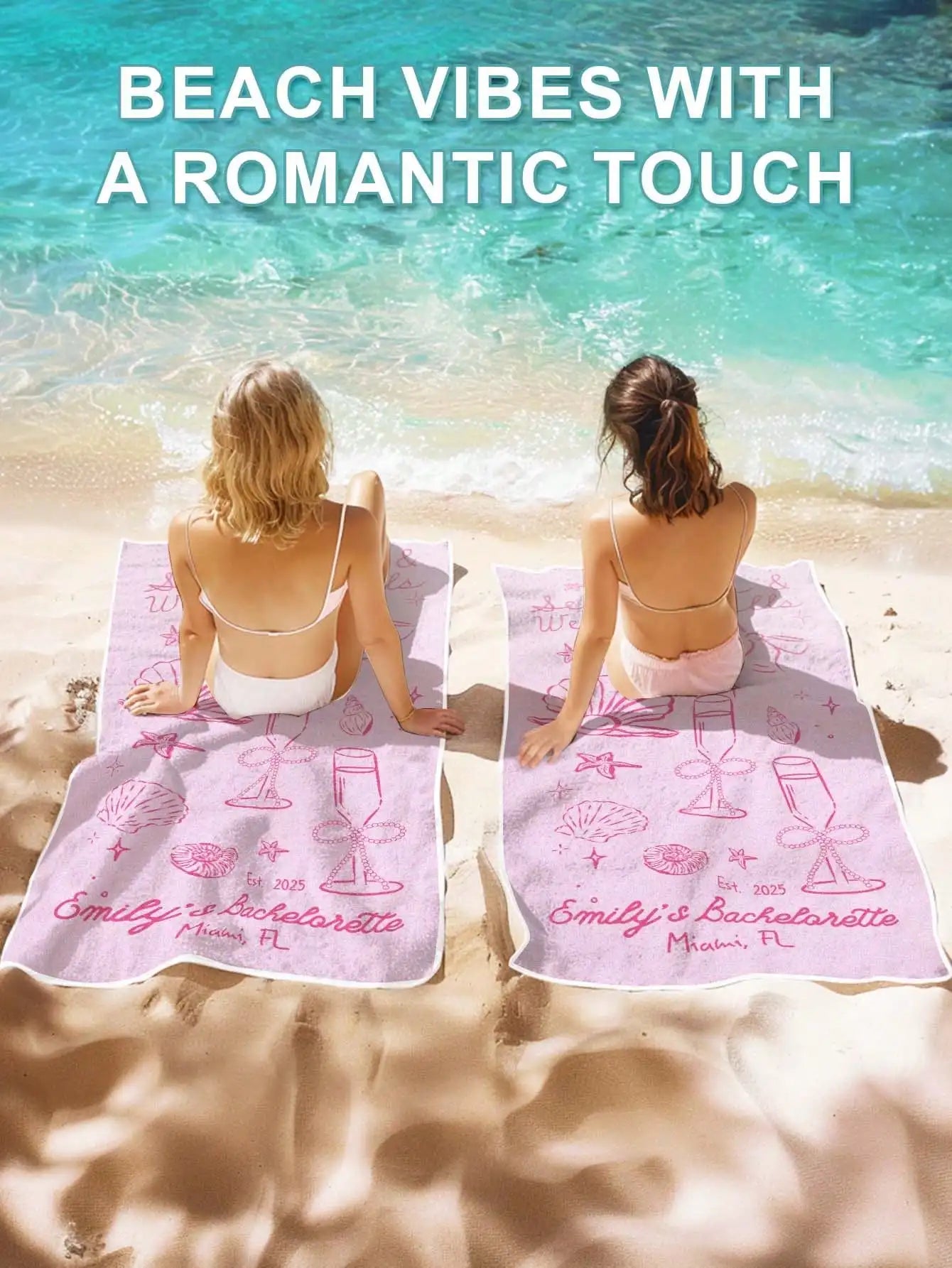 Personalized Name Beach Towel | Custom Pool & Travel Gift Personalized Beach Towel Peaceful Pleasures Health and Wellness