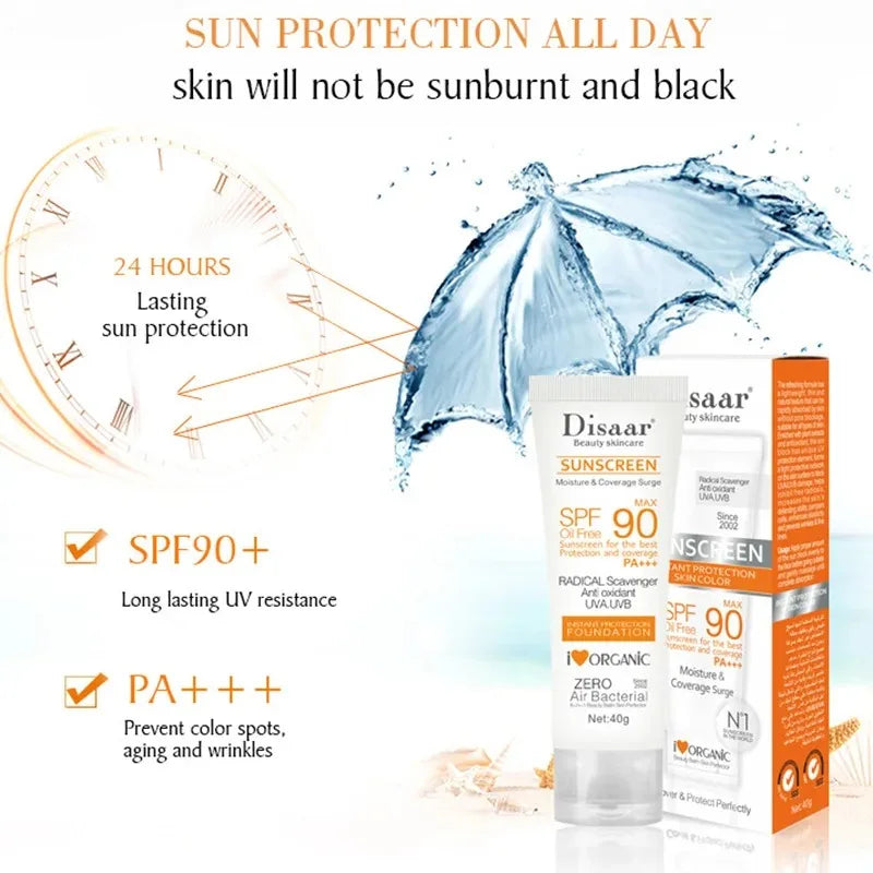 Facial Body Sunscreen Waterproof SPF 90+UV Sun Cream Sunblock Skin Protective Cream Anti Sun Facial Seaside Protection Cream Peaceful Pleasures Health and Wellness