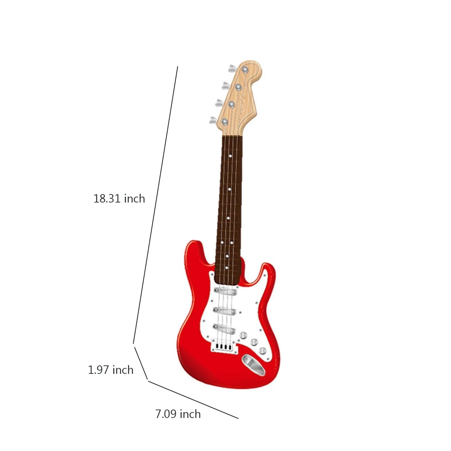 17" Kids Electric Guitar Toy – 4 String Musical Instrument