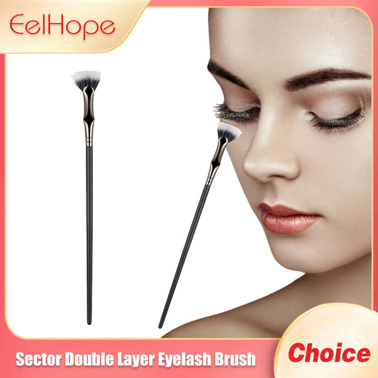 Eelhope Double Layer Fan Eyelash Brush | Eye Makeup Tool Eyelash Makeup Brush Oasis Select