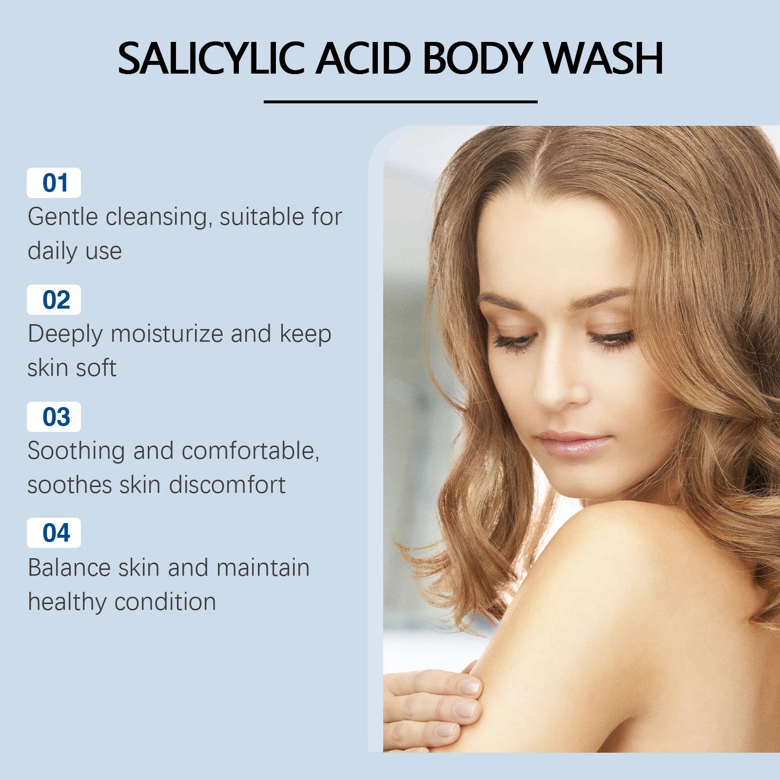 Salicylic Acid Body Wash – Acne, Pores & Exfoliating Shower Gel Acne Body Wash Peaceful Pleasures Health and Wellness