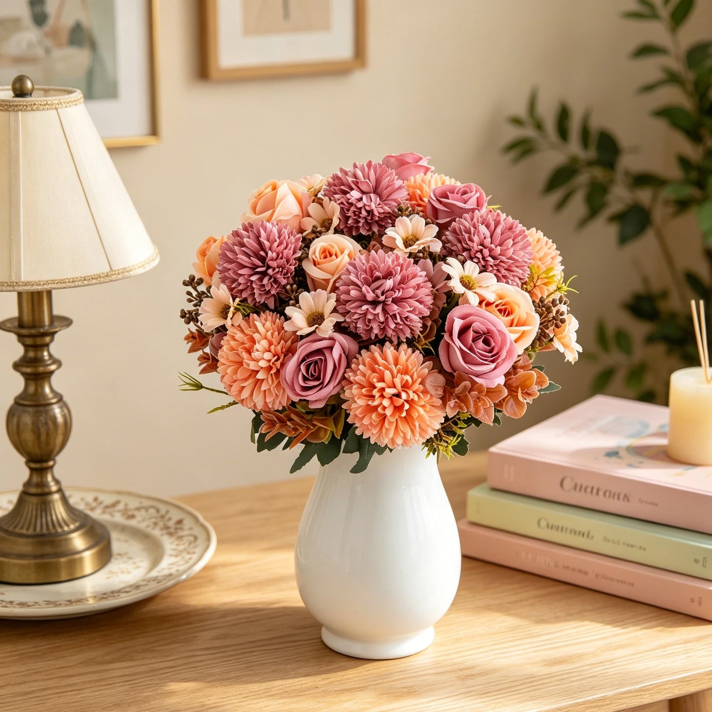 Artificial Silk Rose Bouquet – Wedding & Home Decor