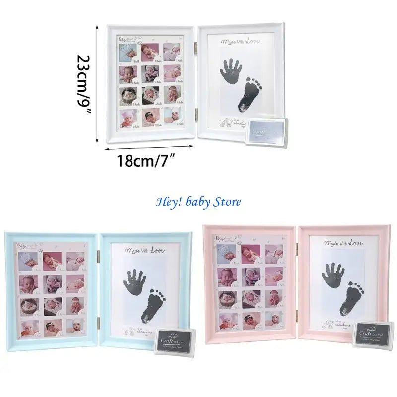 Foldable Baby Handprint Photo Frame | Nursery Keepsake Gift