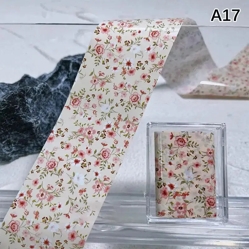 Flower Nail Transfer Foils Stickers for Nail Art