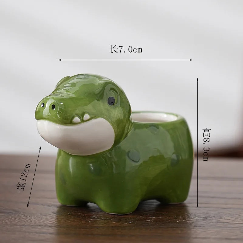 Animal Shape Ceramic Succulent Planter | Cute Cartoon Pot