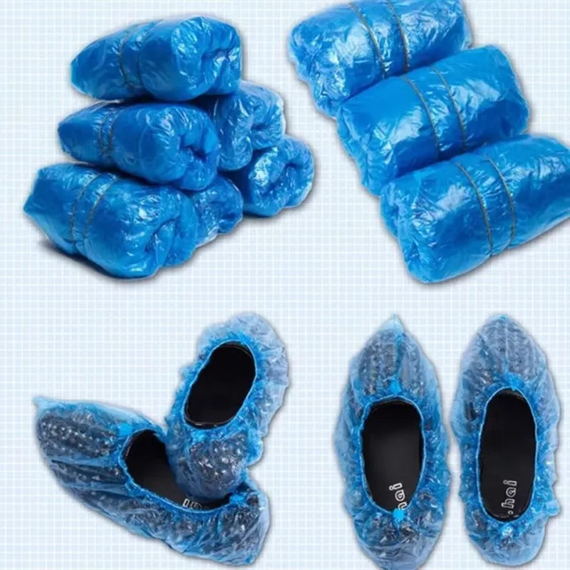 Medical Waterproof Boot Covers Plastic Disposable Shoe Overshoes