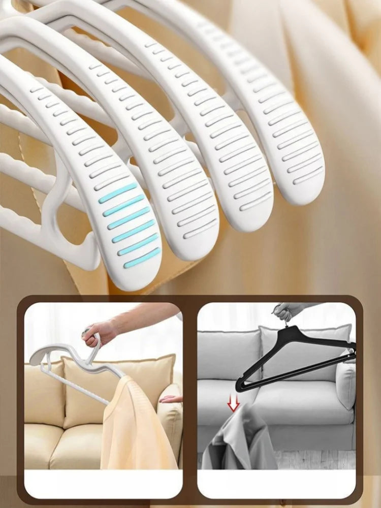 10-Pack Wide Shoulder Non-Slip Clothes Hangers | Space-Saving Clothes Hangers Peaceful Pleasures Health and Wellness
