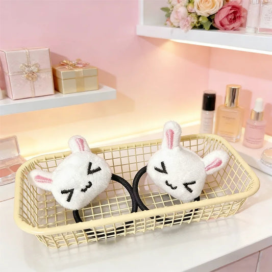 Plush Bunny Rabbit Hair Tie – Cute Hairband & Ponytail Holder