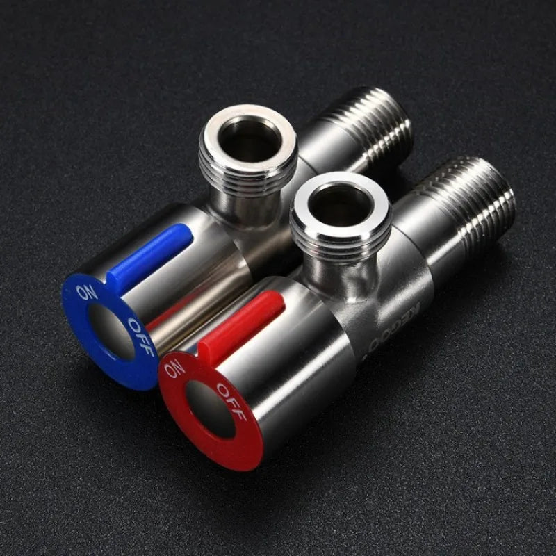 Stainless Steel 1/2" Triangle Stop Valve – Hot & Cold Water