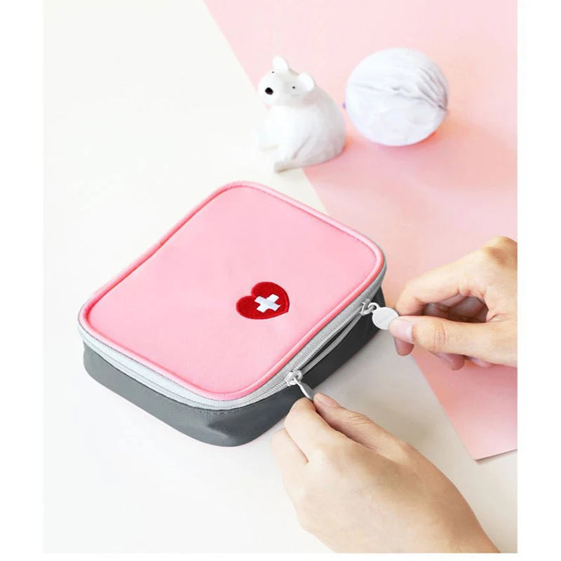 Heart-Shaped Travel First Aid Kit – Compact Emergency Pouch