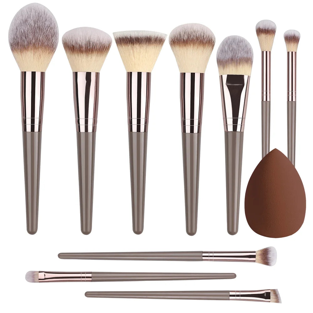 RUNTOIN 3-20Pc Makeup Brush Set | Blush, Foundation & Eyeshadow