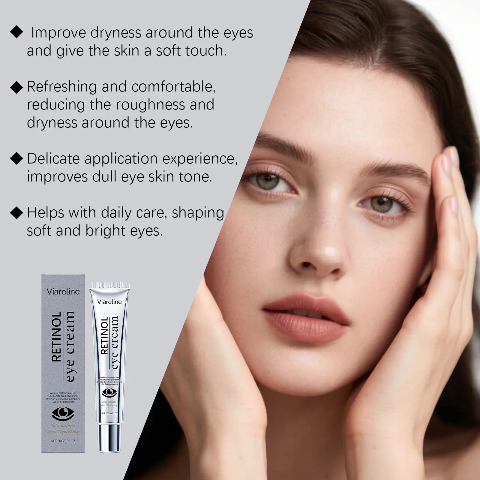 Retinol Eye Cream Reduce Wrinkles Firming Lifting Anti Dark Circles Puffiness Fade Fine Lines Hydrating Smooth Repair Eye Cream Peaceful Pleasures Health and Wellness