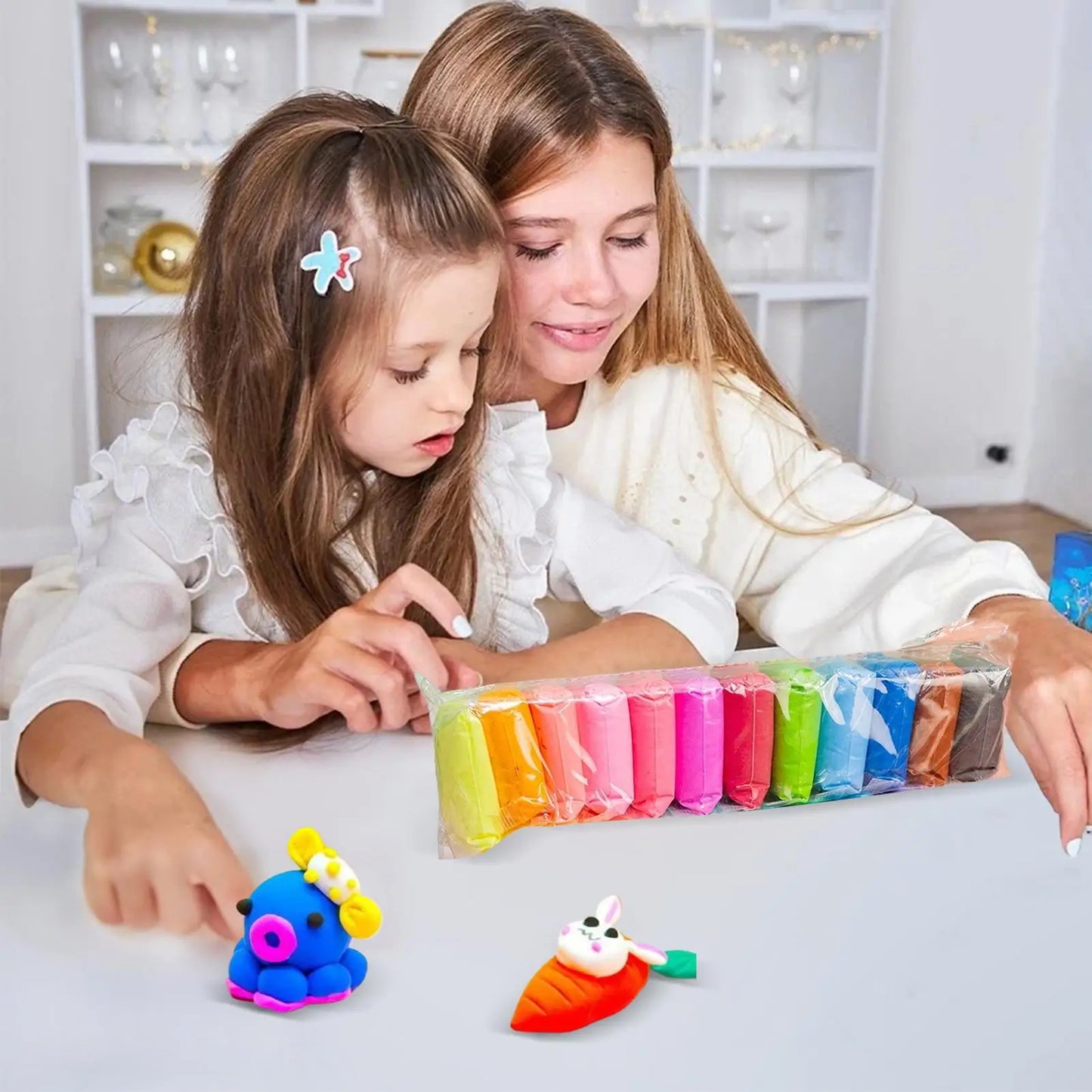 Air Dry Clay Kit 12/24/36 Colors – Kids Craft Modeling Set