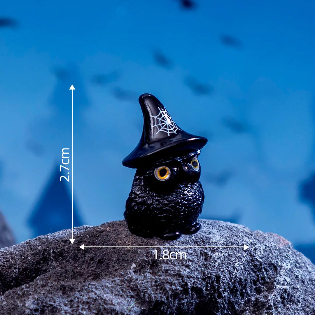 1pcs Halloween Witch Owl Bat Ghost Skeleton Candle Figurine Home Decor Miniature Fairy Garden Decoration Accessories Home Decor Peaceful Pleasures Health and Wellness 12