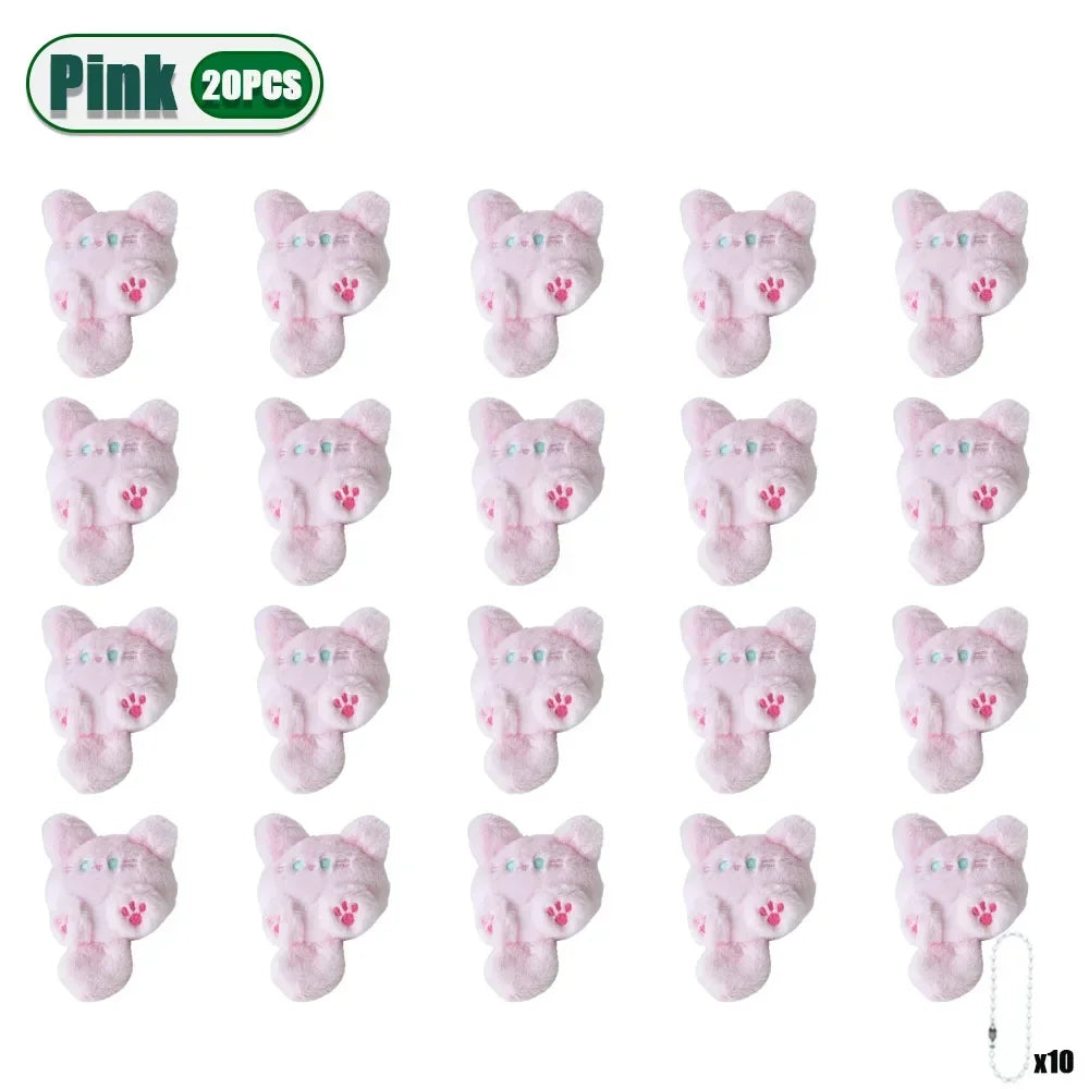 Cute Plush Cat Keychain Pendant – Bag Charm Gift 1–20 Pack