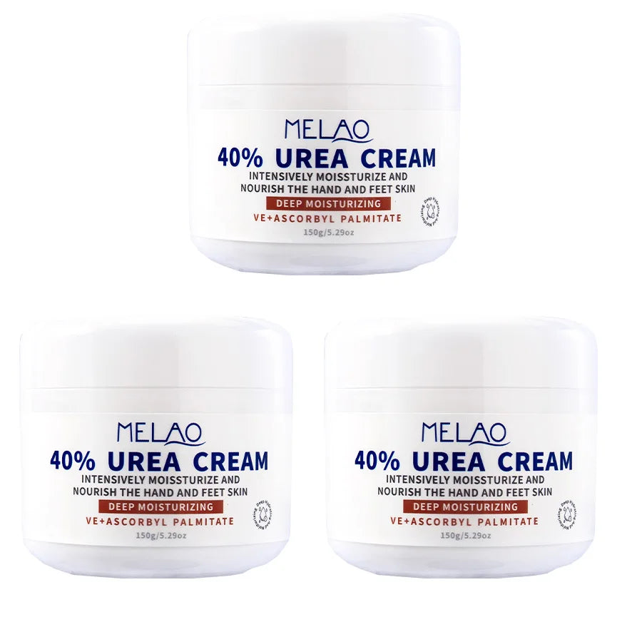Foot Cream Urea Cream 40% plus Salicylic Acid 2% Soften Cracked Feet Moisturizing Gentle Exfoliating Daily Foot Care Solution Peaceful Pleasures Health and Wellness 150gx3 pieces