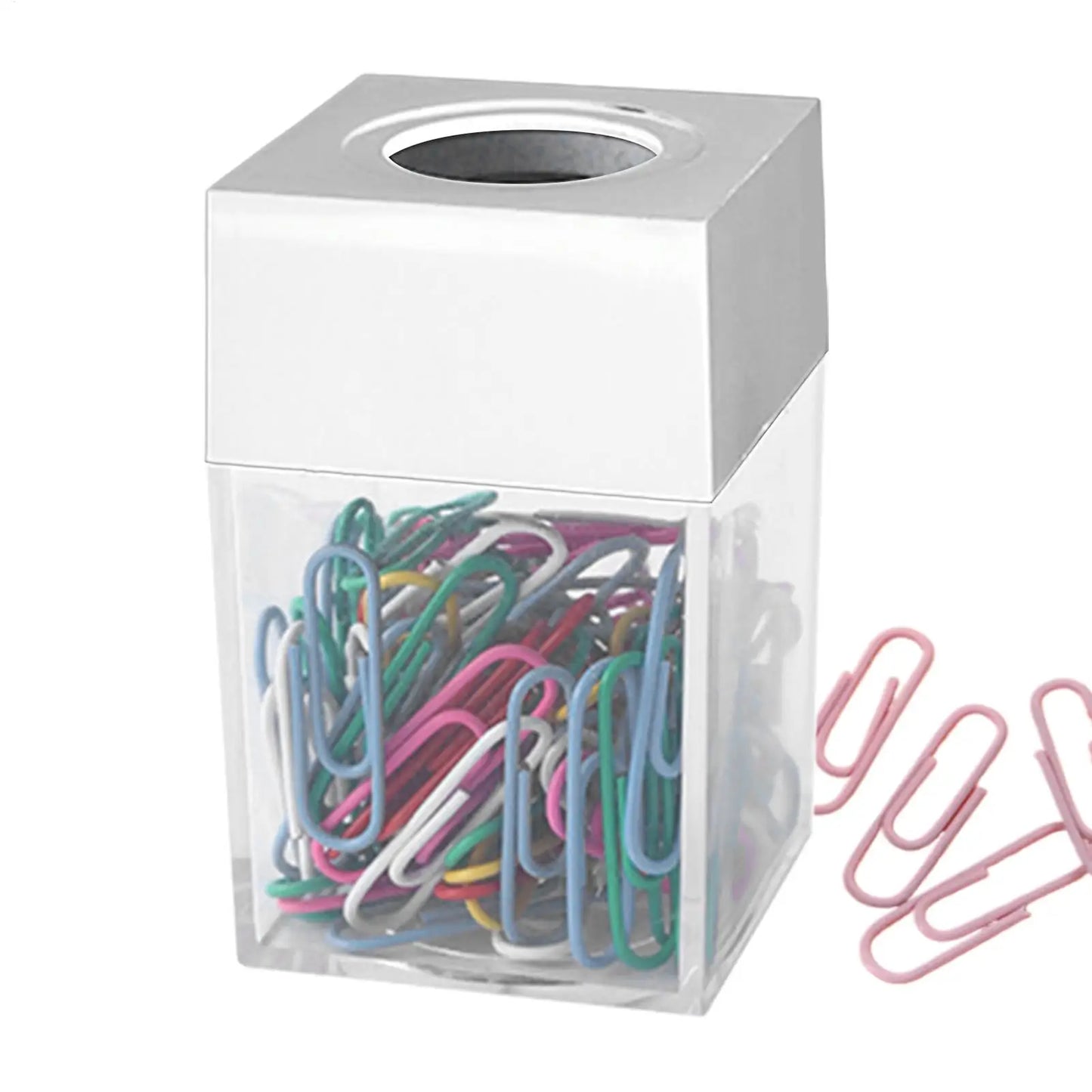 Magnetic Paper Clip Dispenser | High Capacity Desk Organizer