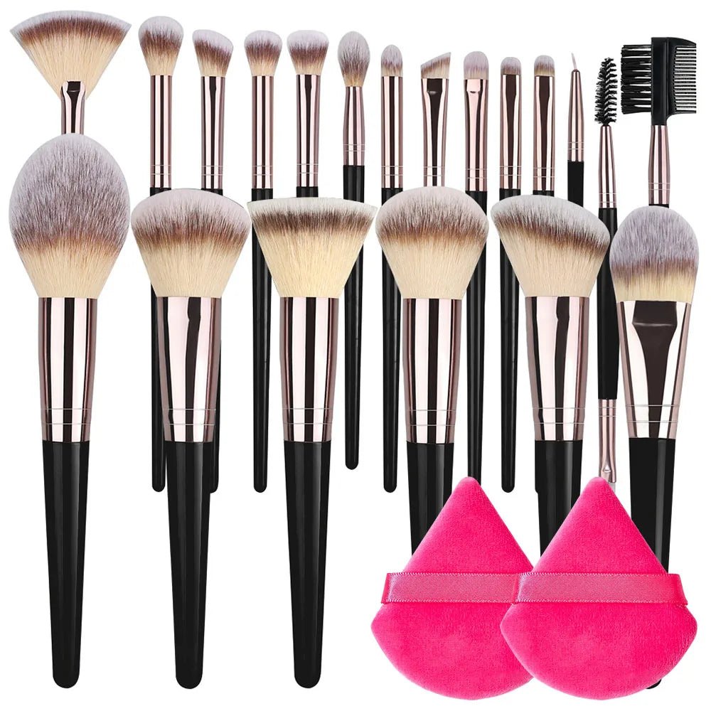 20-Piece Professional Makeup Brush Set – Full Face Kit