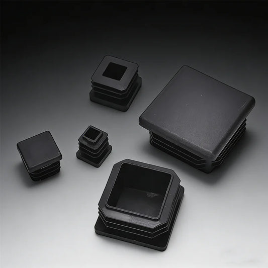 10Pcs Black Square Plastic End Caps – Tube & Pipe Box Section Tube End Caps Peaceful Pleasures Health and Wellness