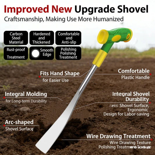 T-Handle Garlic Digging Shovel | Carbon Steel Garden Trowel Garden Hand Shovel Oasis Select