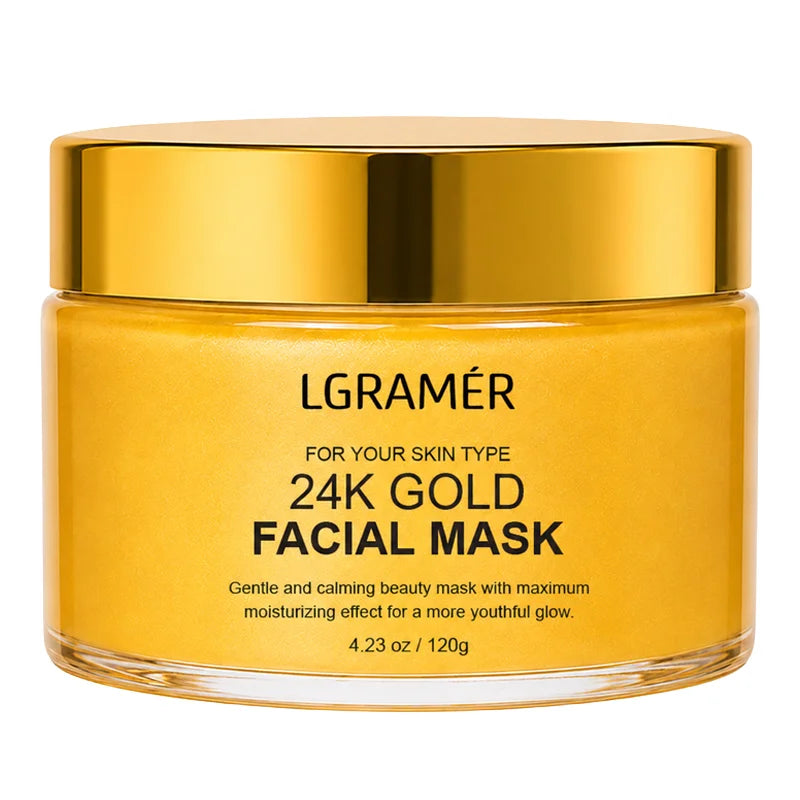 24K Gold Anti-Aging Face Mask – Moisturizing & Pore Minimizing
