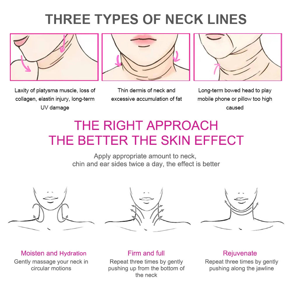 SUYARUN Triple Lifting Neck Cream - Anti-Aging Hyaluronic Acid Collagen Retinol Firming Moisturizer for Wrinkles & Sagging Skin. Peaceful Pleasures Health and Wellness