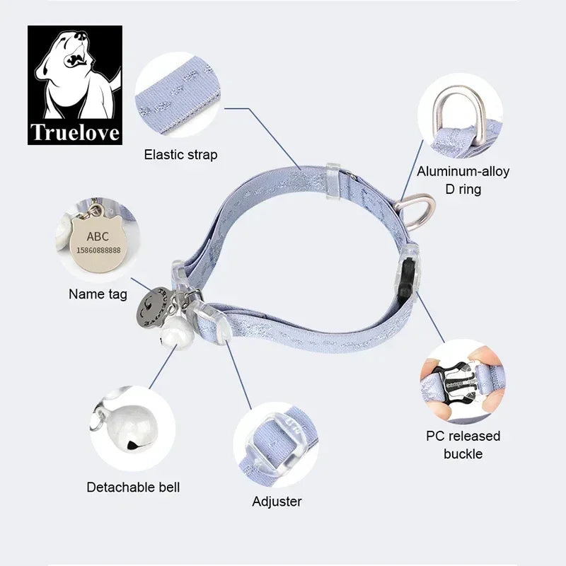 Truelove Elastic Soft Nylon Cat & Small Dog Collar | TLC5313 Peaceful Pleasures Health and Wellness