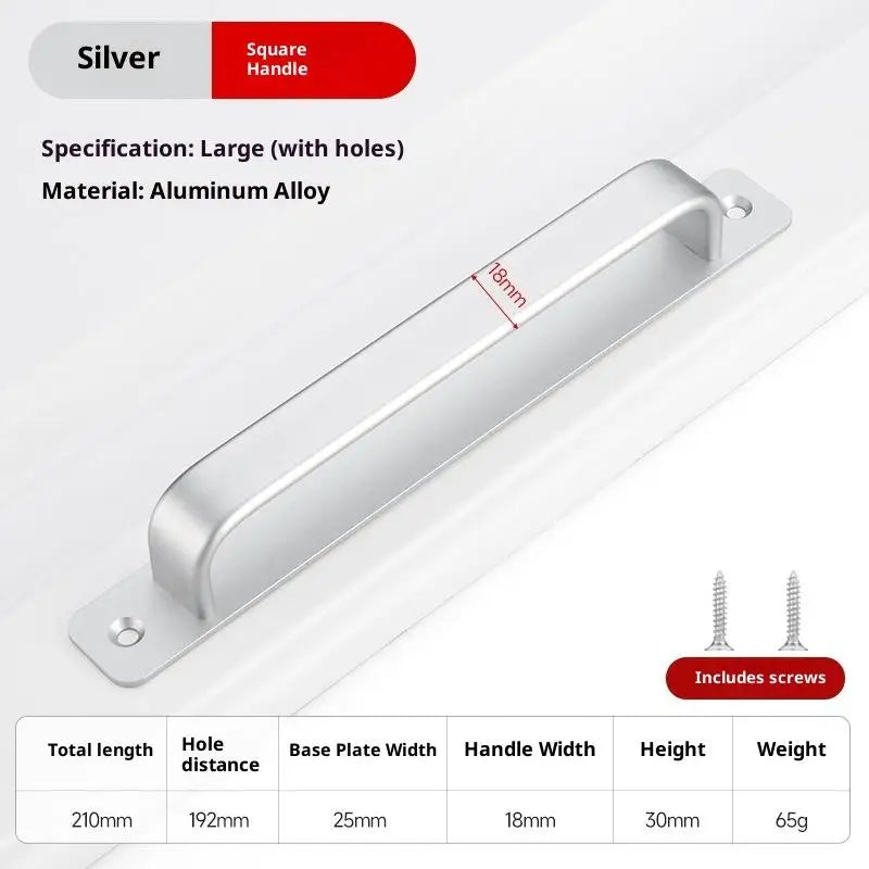 Aluminum Alloy Drill-free Handle Glass Sliding Door Window Drawer Wardrobe Push-pull Bathroom Sticker Door Handles Peaceful Pleasures Health and Wellness A12