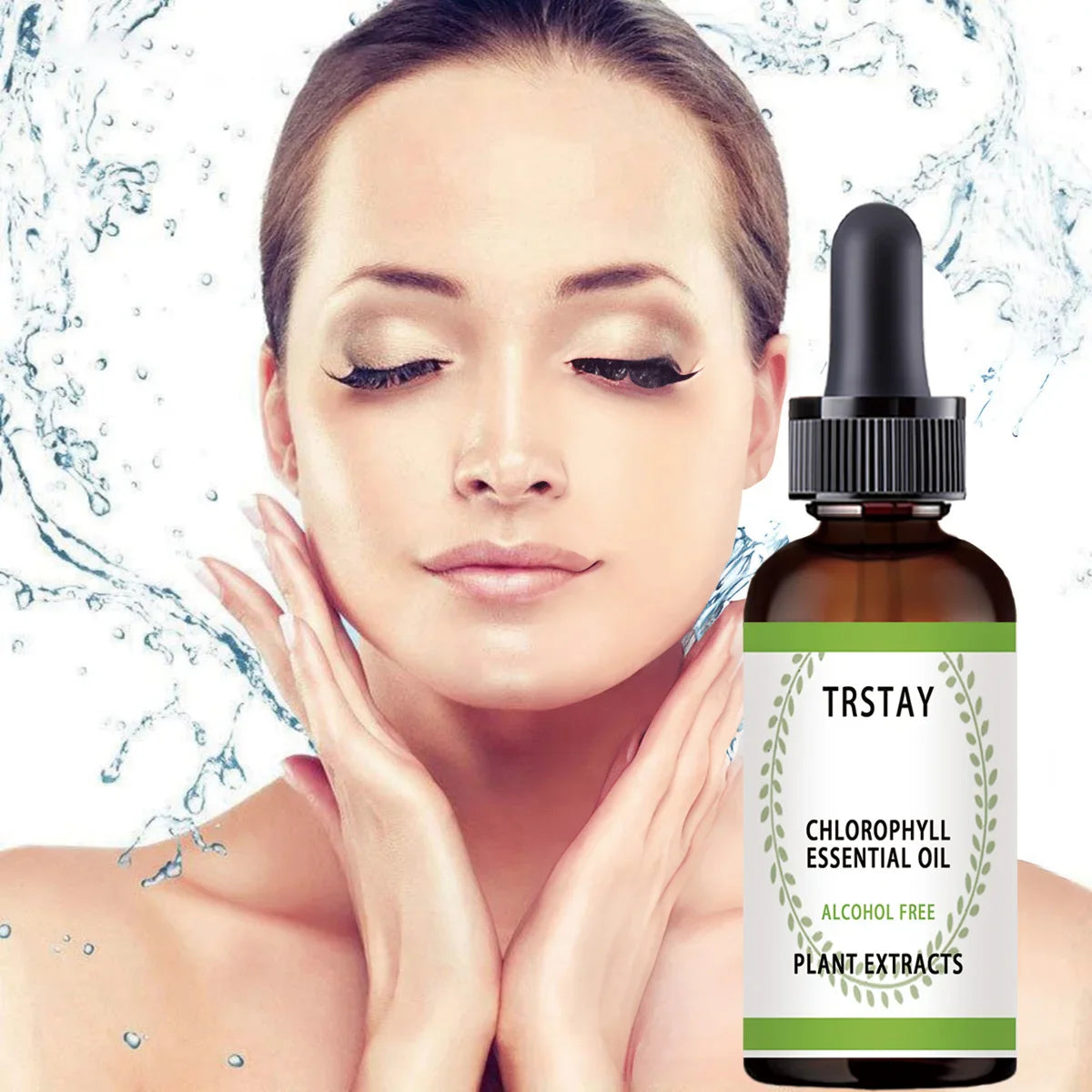 TRSTAY Chlorophyll Essential Oil Face Serum – Moisturizing