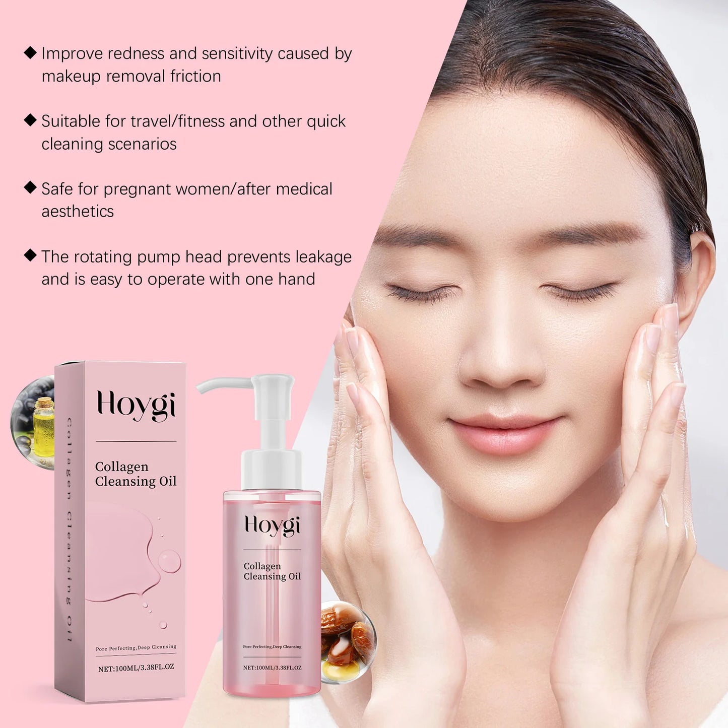 Collagen & Jojoba Oil Makeup Remover – Deep Pore Cleanser