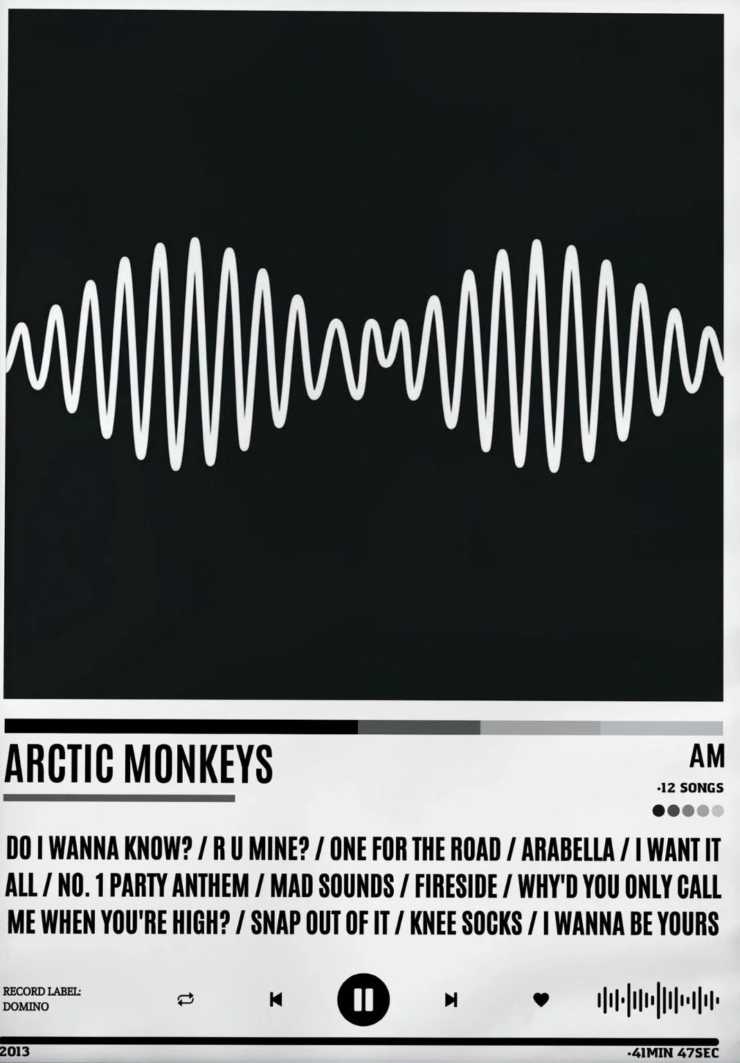 Arctic Monkeys Vintage Rock Band Canvas Wall Art Poster | Unframed