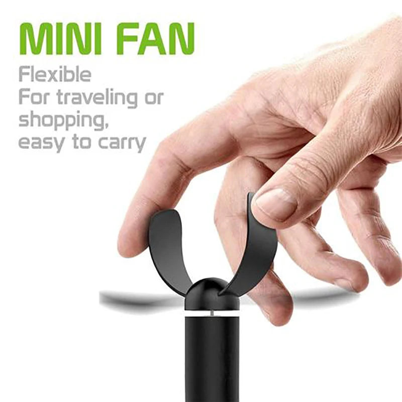 USB Mini Fan Flexible Portable Mini Fan USB Eye Protection Night Light LED Light Suitable For Mobile Power Laptop Cooling Gadget Peaceful Pleasures Health and Wellness