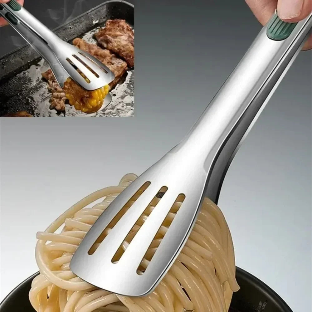304 Stainless Steel BBQ Food Tongs 7/9/12 Inch Grill Utensils