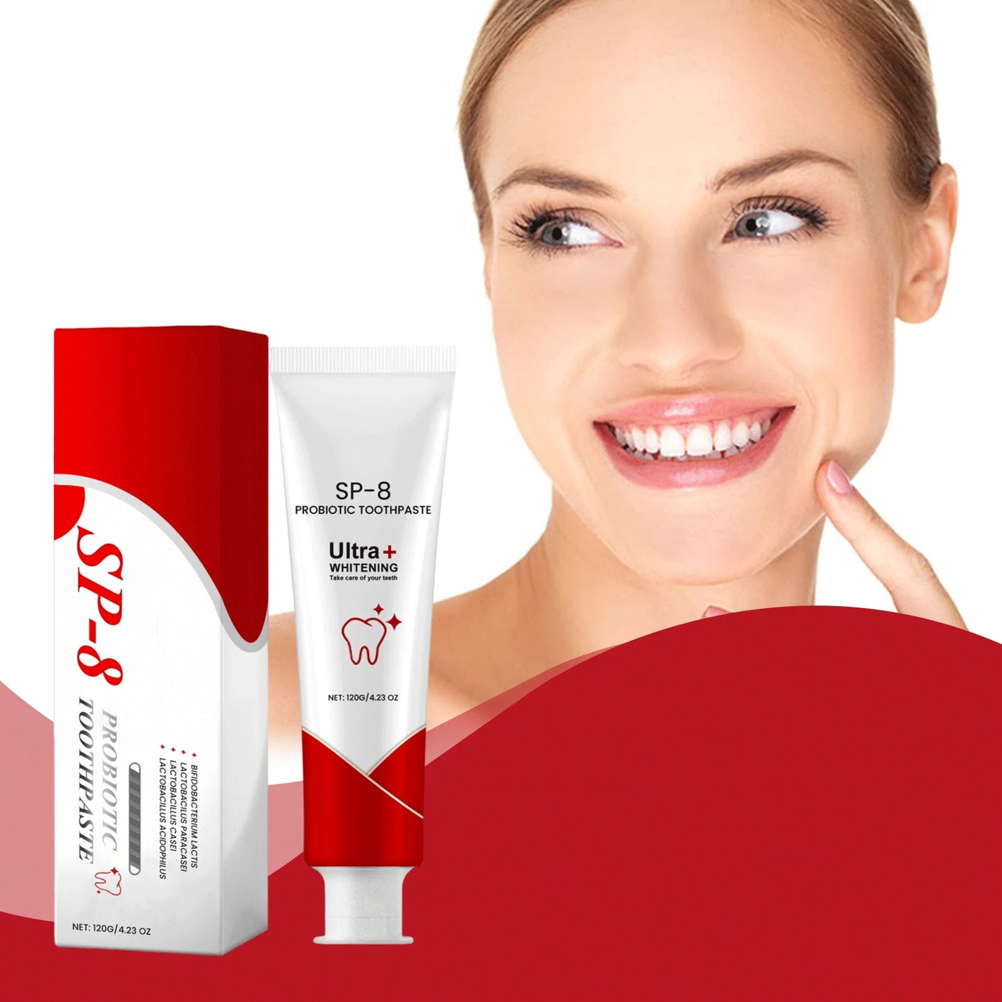 Probiotic Brightening White Toothpaste Remove Odors Fresh Breath Removing Dental Plaque Soothing Gums Clean Oral Care Toothpaste Peaceful Pleasures Health and Wellness