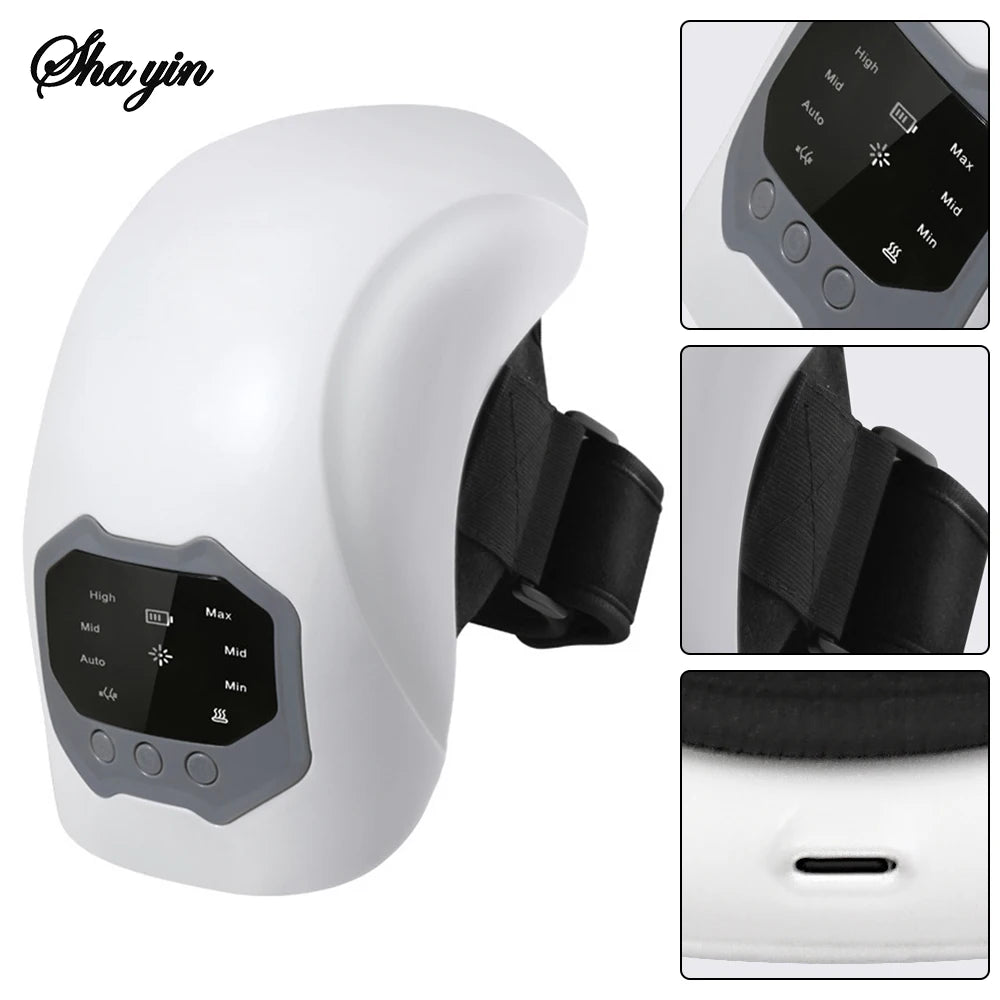 Wireless Smart Knee Massager Vibration Air Pressure Kneading Knee Massage Machine Electric Elbow Shoulder Knee masajeador Peaceful Pleasures Health and Wellness