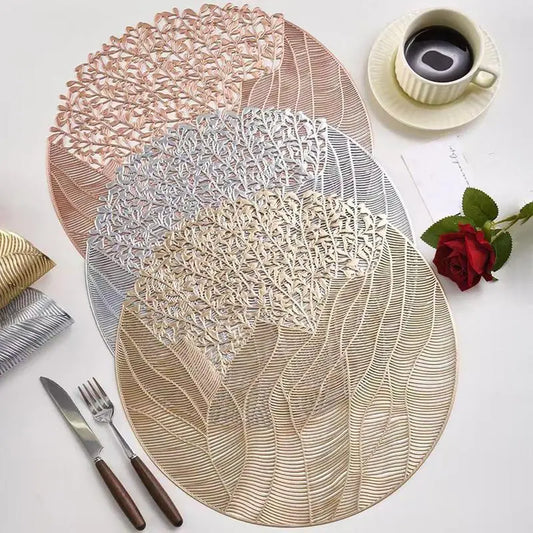 Flower Round Placemats Set of 3 – 15.7" PVC Heat-Resistant Round Table Placemats Peaceful Pleasures Health and Wellness